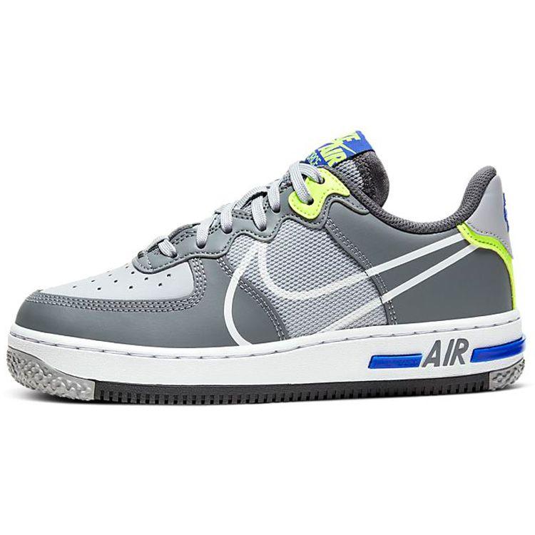 

Nike Air Force 1 React GS Wolf Grey Женские кроссовки Дымчато-серый Темно-серый Белый CD6960-002