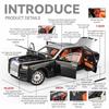 1:18 Rolls-Royce Phantom Model Car Starry Sky Roof Sunroof Zinc Alloy Pull-back Toy Die-cast Car with Sound and Light Realistic Collection Ornaments