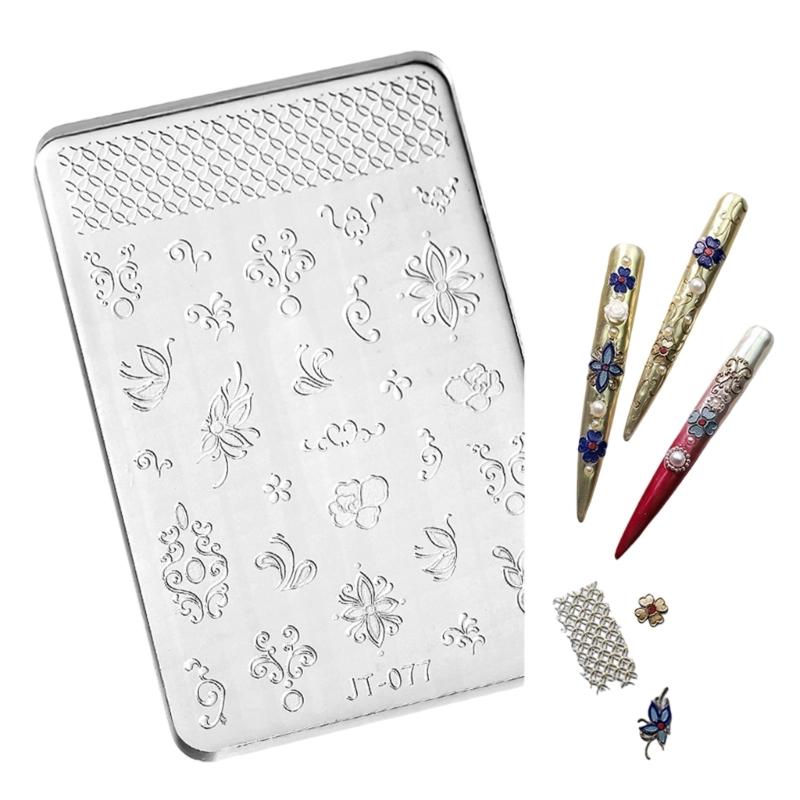 Silicone Nail Art Moulds Butterfly Nail Art Template Moulds Silicone Texture for Beauticians and Nail Art Learners