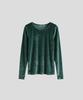 Peulmo Velvet Long Sleeve Top [Dark Green]