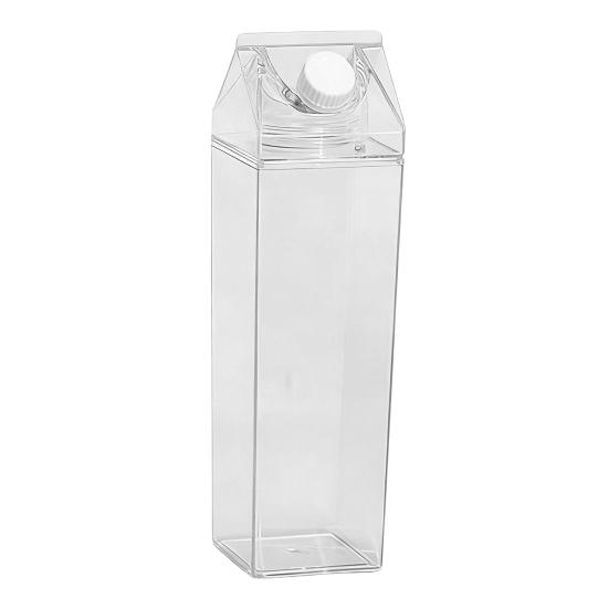 Square Plastic Milk Bottle Leak-Proof Rotating Seal Cap Bottle Coffee And Tea Bottle