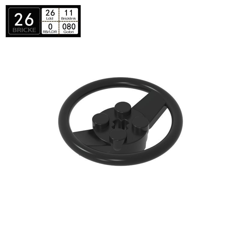 

BRICKE 67811 4x4 Steering Wheel, LEGO-Compatible MOC Building Block Accessories 28 pcs чёрный