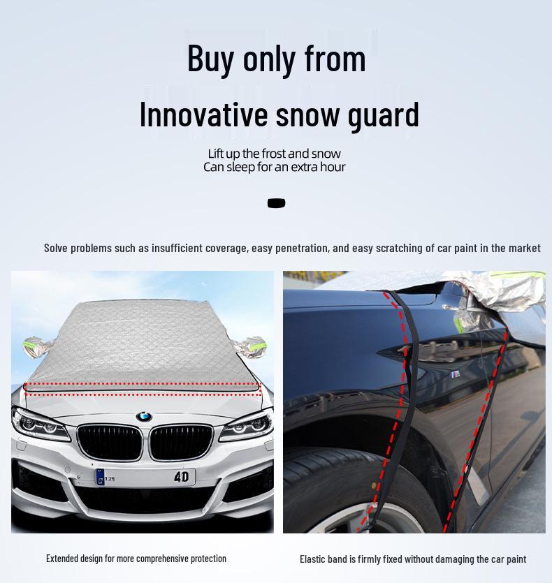 Magnetic Winter Car Snow and Frost Cover for Front Windshield