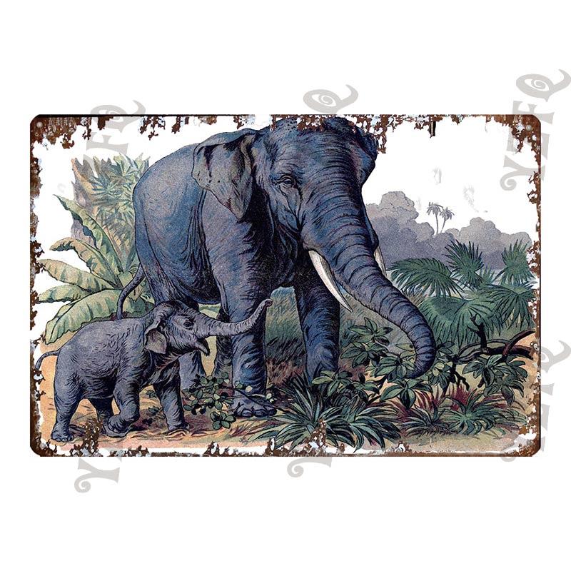 Vintage Thailand Travel Poster Tuktuk Car Taxi  Thai Elephant Metal Sign  Wall Bar Restaurant Home  Craft Decor 30X20CM DU-4682A