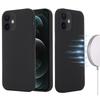 Case for iPhone 12 Mini - Silicone, Black, MagSafe
