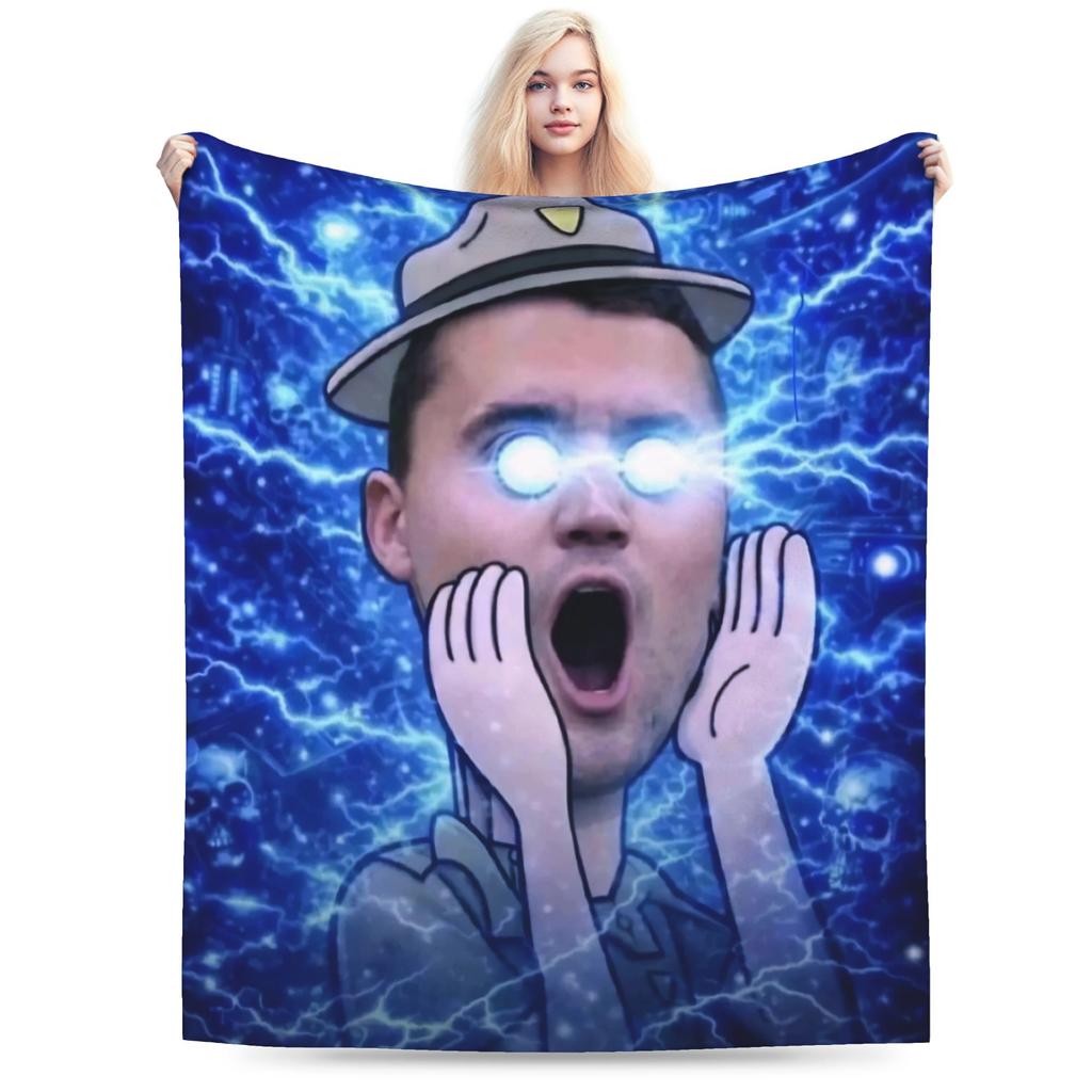Charlie Kirk Funny Meme Blankets Ultra-Soft Flannel Healing Present Throw Blanket Plush Thin Quilt