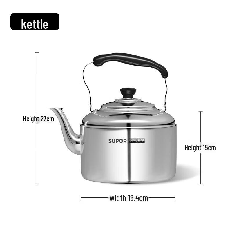Supor 5L Whistling 304 Stainless Steel Tea Kettle
