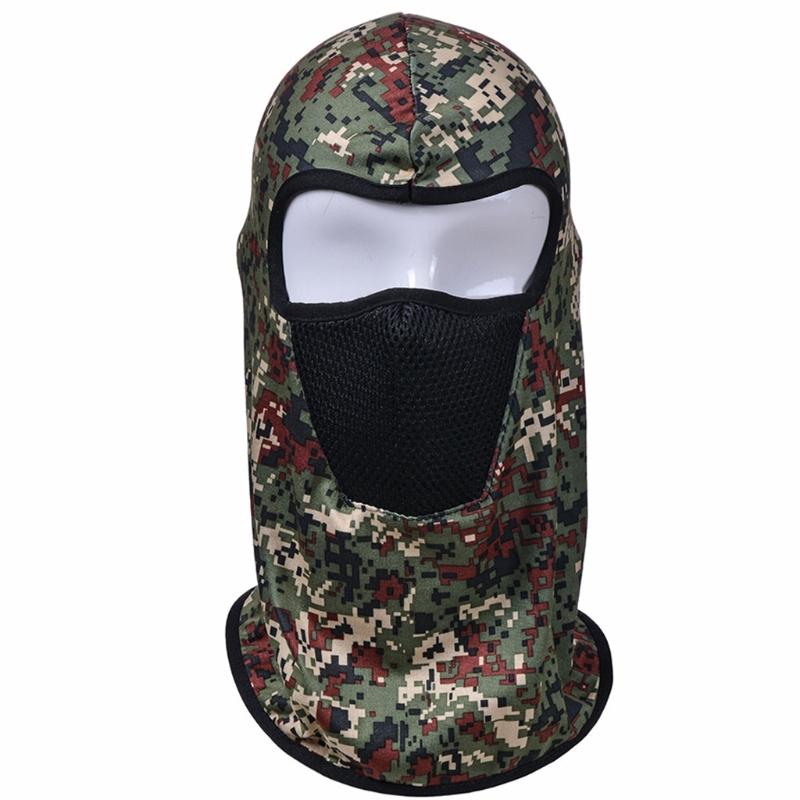 Lightweight Cycling Mask Camo Quick-drying Balaclava Sunscreen Sport Headgear for Cold Weather Chilly Outdoor Activities
