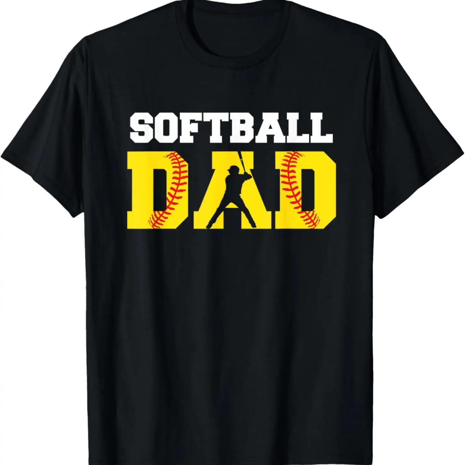 Dad Softball Apparel - Yellow Softball Dad T-Shirt XXXXXL чёрный