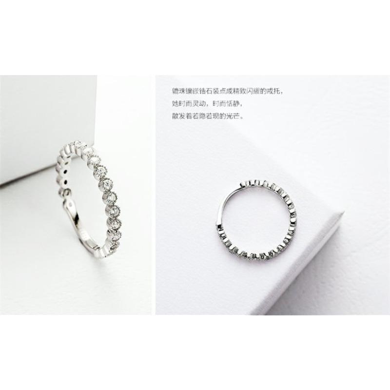 Hot-selling silver ring women's fine diamond versatile fashion simple tail ring little finger zircon ring