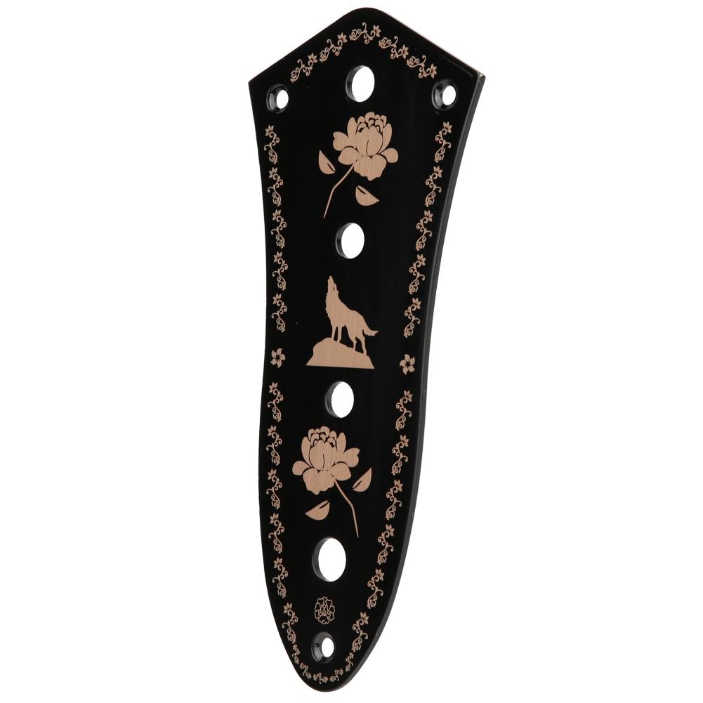 GE103 Metal Control Plate JB Style Bass Guitar Black Retro Type Control Panel