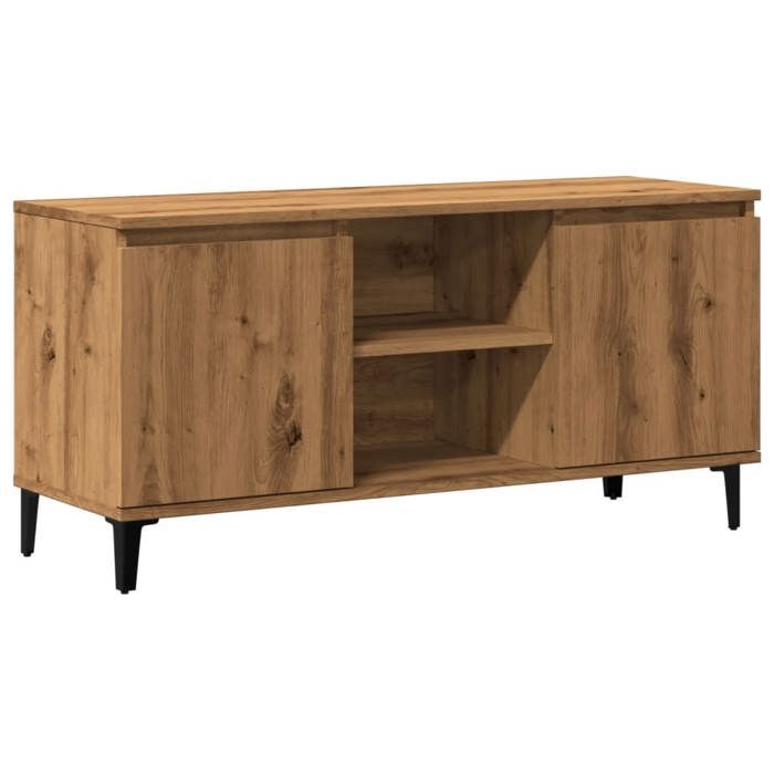 VidaXL TV Cabinet Artisan Oak 102x35x50 Cm Engineered Wood, TV Stand, TV Unit, Multimedia Cabinet, TV Bench, Furniture 856431