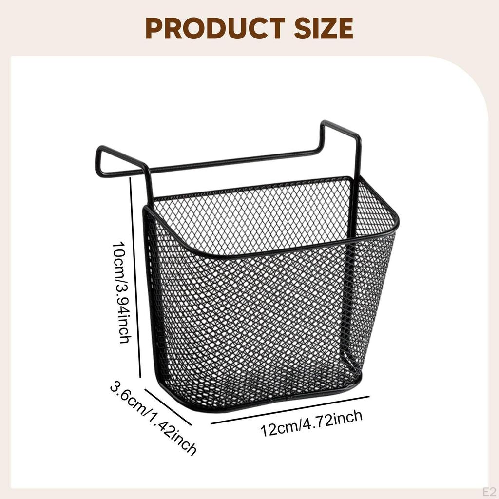 Storage Basket Cubicle Accessories Easy Hang On Iron Convenient Hanging Organizer for