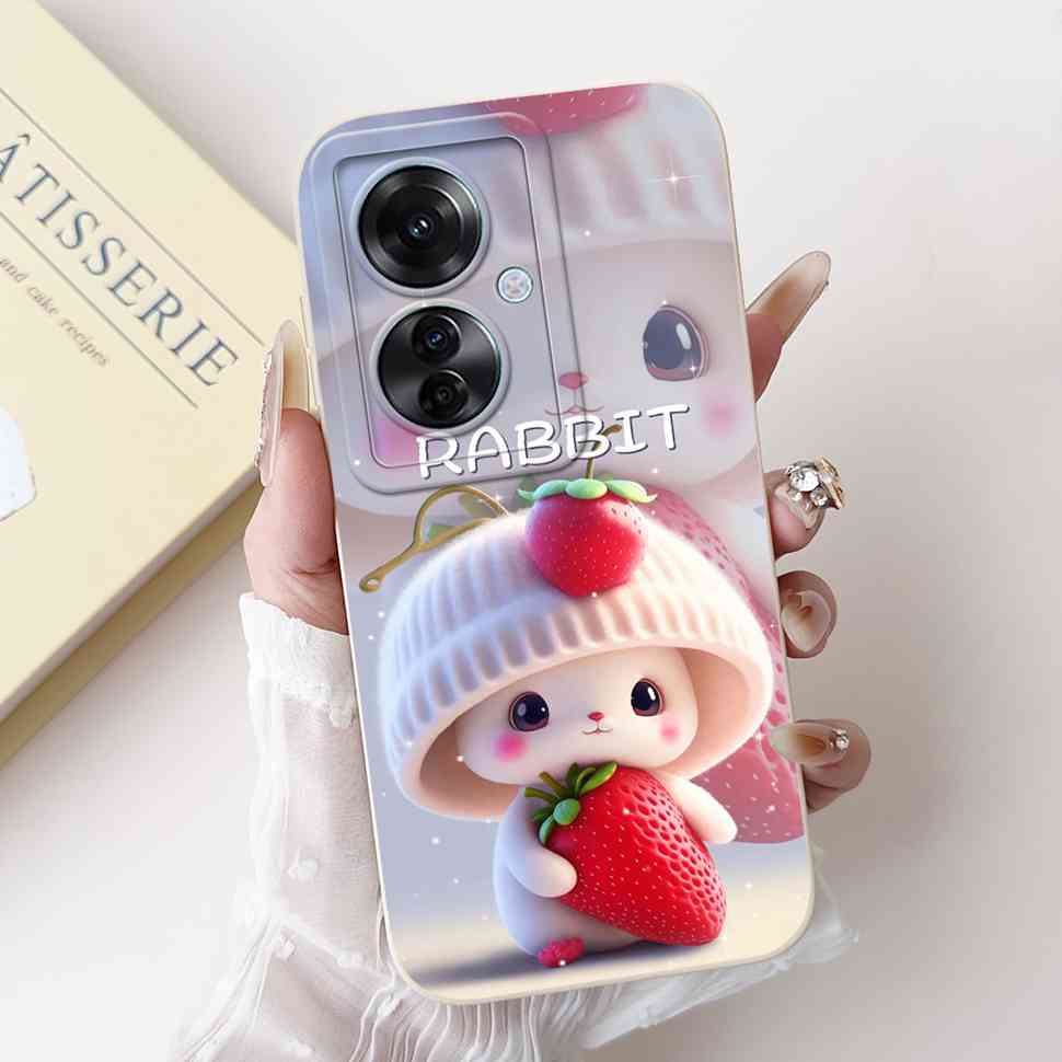 For Oppo Reno11 F 5G CPH2603 Case Cute Cartoon Printed Cherries Soft Silicone Cover For Oppo F25 Pro 5G 6.7" Phone Cases Coque