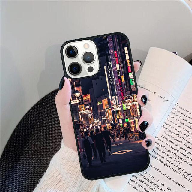 Japanese streets Tokyo Neon Wonderland phone Case For iPhone 16 15 14 Plus X XR XS apple 16 11 12 13Pro Max coque