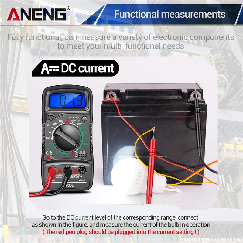Digital Multimeter Esr Testers ANENG XL830L Automotive Electrical Meter Dmm Transistor Peak Tester Meter Capacitance Meter tools