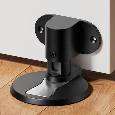 Zinc Alloy Magnetic Rotating Door Stop - Silent, Adjustable, Punch-Free, Anti-Collision.
