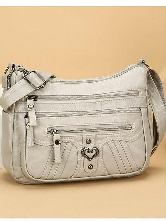 Borsa a Tracolla Grande Capacità in Morbida Pelle da Donna 2025 - Multitasche, Pratica, Borsa a Spalla Casual per Madri di Mezza Età