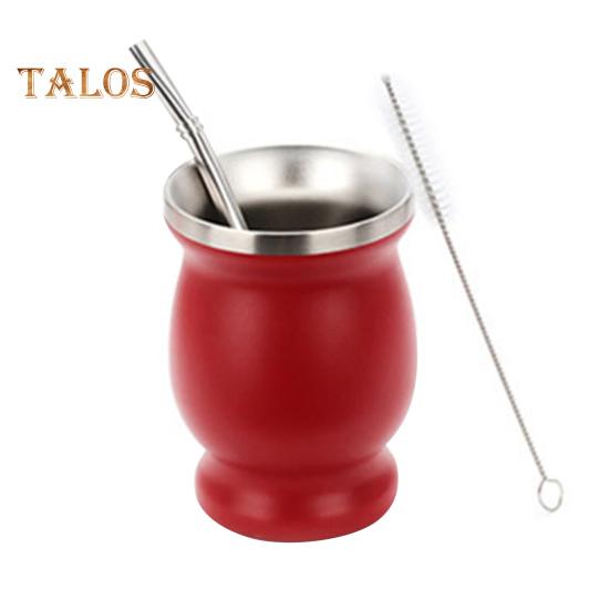 Sada šálků Yerba Mate Dvojitá stěna šálek ve tvaru tykve z nerezové oceli s kartáčkem na čištění šálků Bombilla Čajová souprava Antioxidant Bohatá Energie Boost