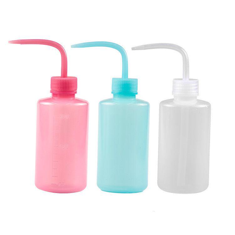 Leak-Proof Eyelash Cleaning Bottle with Bent Nozzle for Extensions