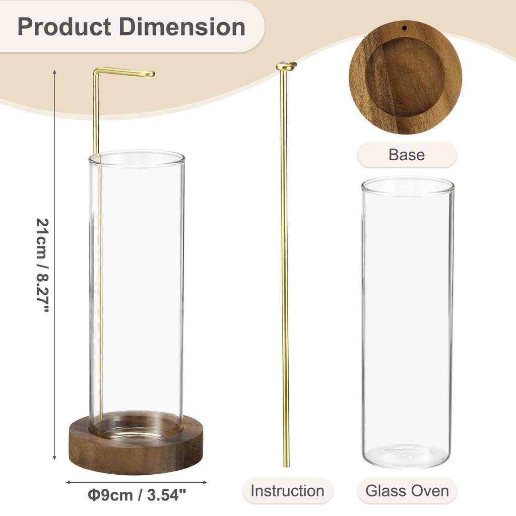Incense Holder Modern Incense Burner with Removable Glass Ashes Catcher Incense Sticks Base for Room Decor Yoga Meditation