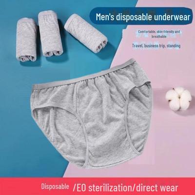 Pánské sterilizované jednorázové bavlněné spodní prádlo – Ideální na cestování, pro vojáky a pro každodenní nošení