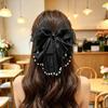 Handgefertigter Chiffon-Haarclip mit floraler Schleife für voluminöses Haar