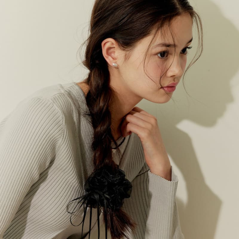 Murmur Mesh Ribbon Tie Hair Scrunch