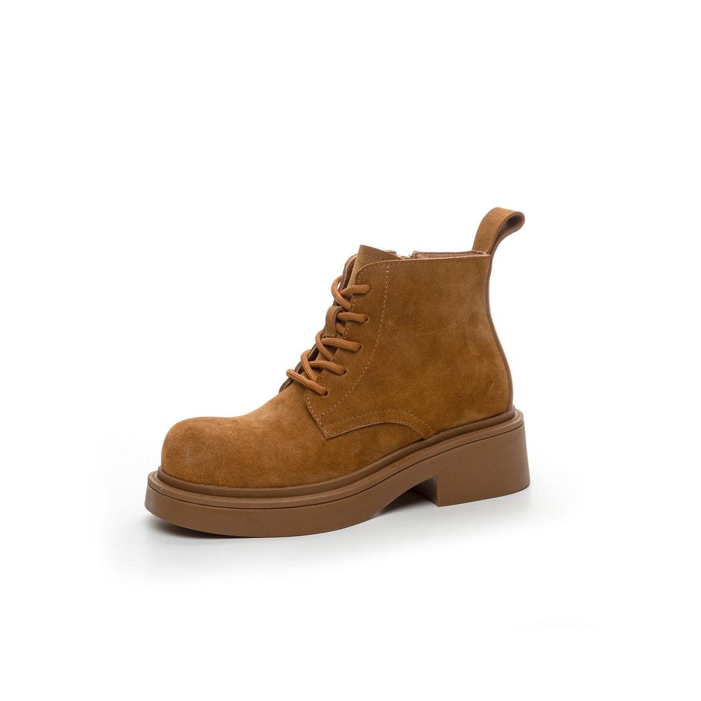 BV Boots Thick-soled Heightening Martin Boots Women's Lace-up Mountaineering Boots Autumn and Winter 2025 Snow Boots Warm and Non-slip