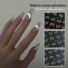 Tampons d'art d'ongle en soie réfléchissante: Autocollants Lignes 3D 2024