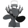Heat Powered 4 Blade Fireplace Stove Fan Wood Log Burner Fan for Home Heat Circulation