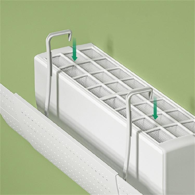 Adjustable Air Conditioning Deflector 16.5x52cm Anti-Direct Blowing Outlet Baffle Plastic Texture for Wall Mounted Units