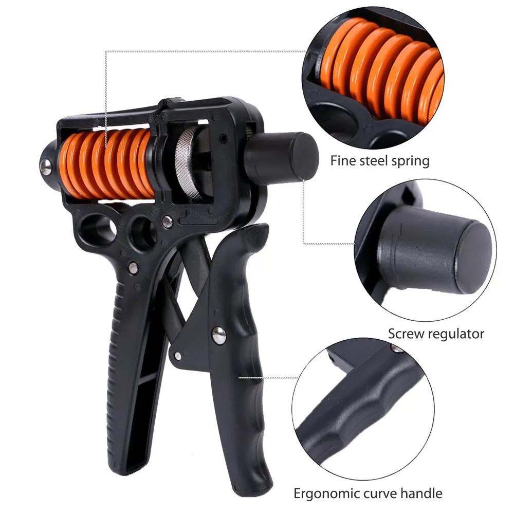 5-165kg Adjustable Size Heavy Hand Grip Strengthener Finger Expander Arm Wrist Forearm Trainers Fitness Steel Spring Exercise