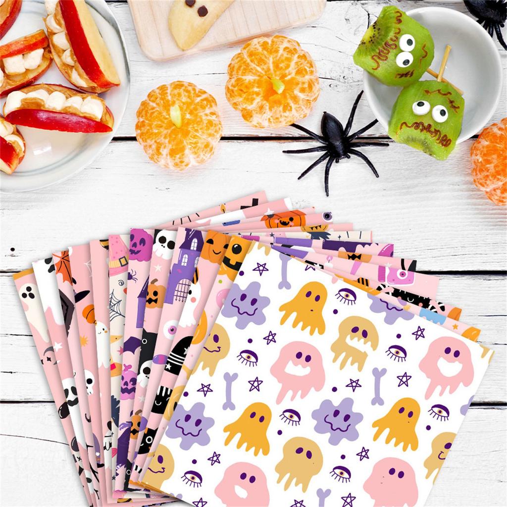 Halloween Decoration Handmade Packaging Double Offset Paper Horror Pumpkin Leaves Party Atmosphere Party Supplies