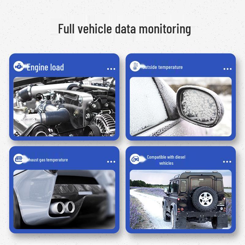 A600 Multi-Function OBD LCD Display: Car Speed, Turbo, Fuel, Temp Monitor