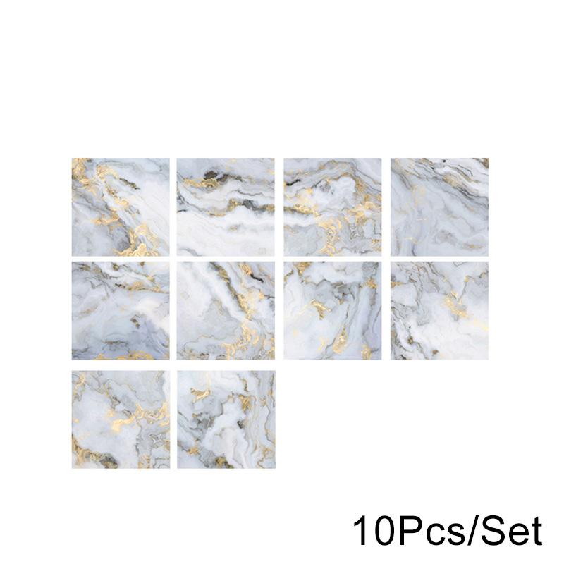 

10 шт./пакет керамическая плитка наклейки DIY кристалл пленка кухня самоклеящаяся украшение дома настенная наклейка мраморный узор 10*10cm*10pcs