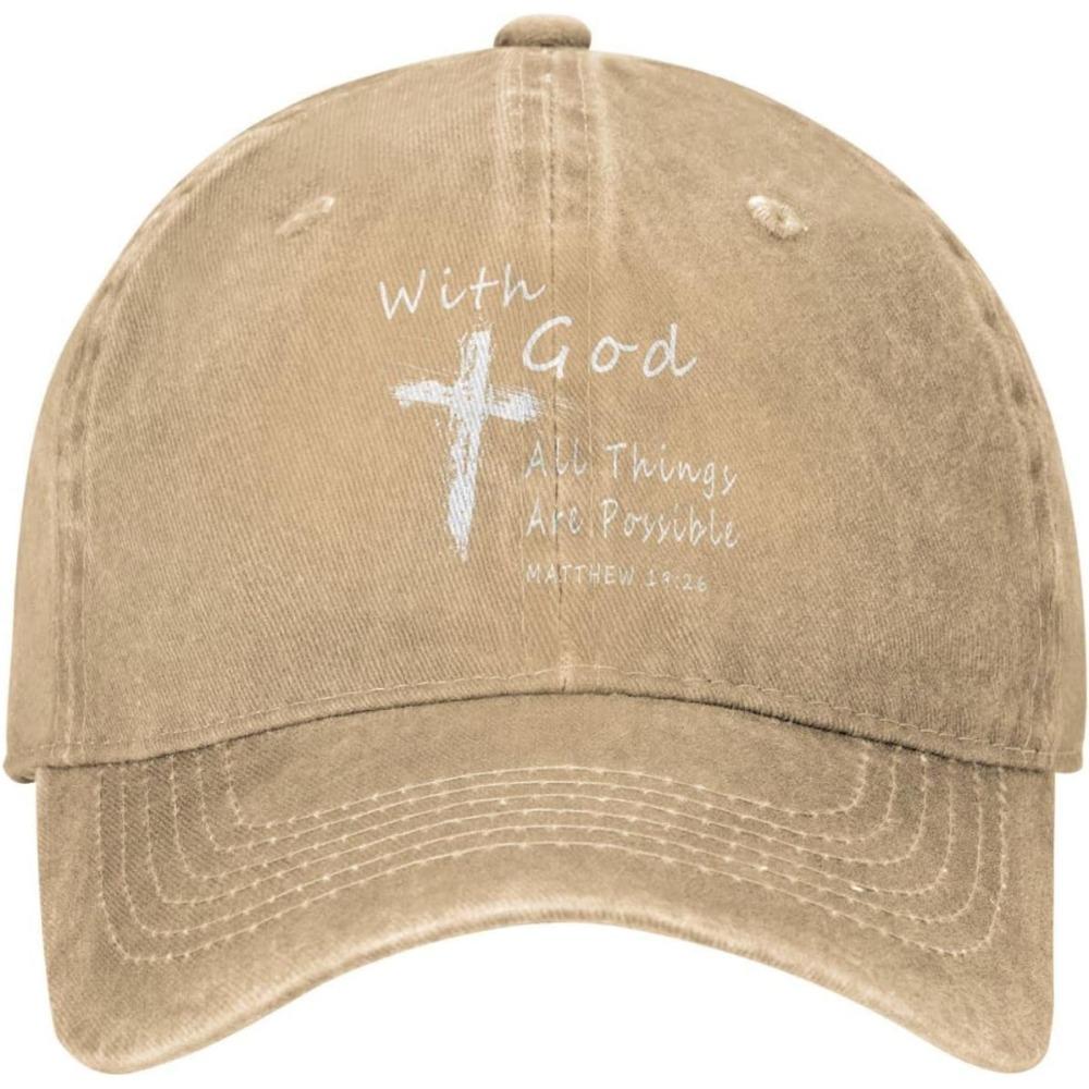 with God All Things are Possible Christian Faith Unisex Baseball Cap