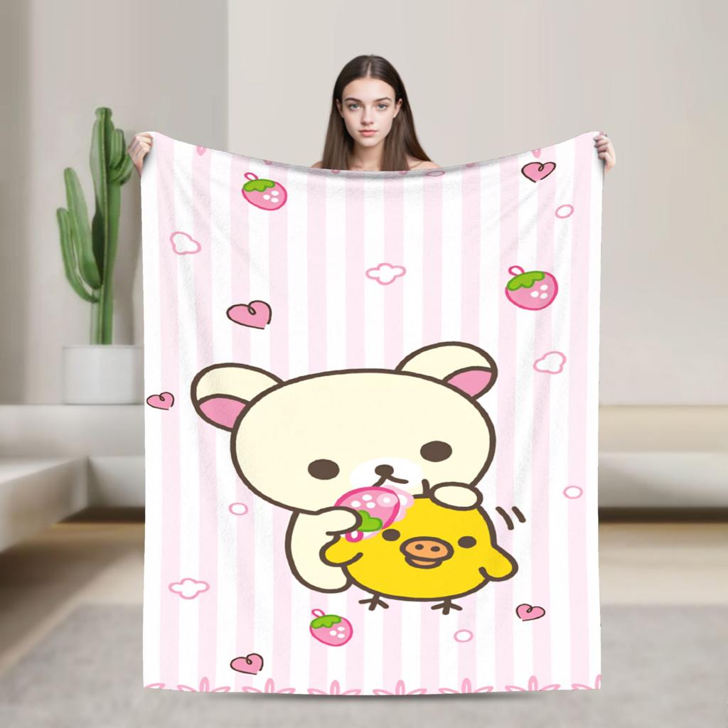 R-RilakkumaS Super Soft Blankets Girls Boys Plush Throw Blanket Novelty Living Room Flannel Bedspread Sofa Bed Cover