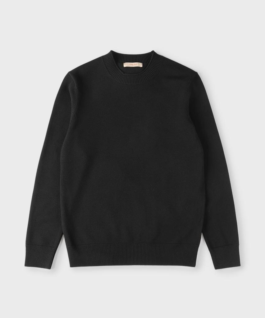 PANICALE Black Slim Fit Viscose Blend Knit