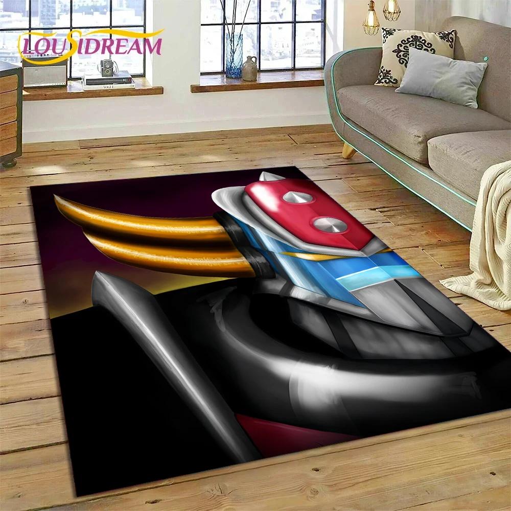 3D-Cartoon-UFO-Roboter Grendizer, Anime-Teppich für Wohnzimmer, Schlafzimmer, Heimdekoration, rutschfeste Bodenmatte für Sofa, Fußmatte, Geschenk für Kinder