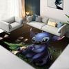 1 buc Covor cu model Disney Lilo și Stitch Covoraș de zonă Covor antiderapant Lavabil manual Preș pentru podea Potrivit pentru Sufragerie Dormitor Decor Acasă