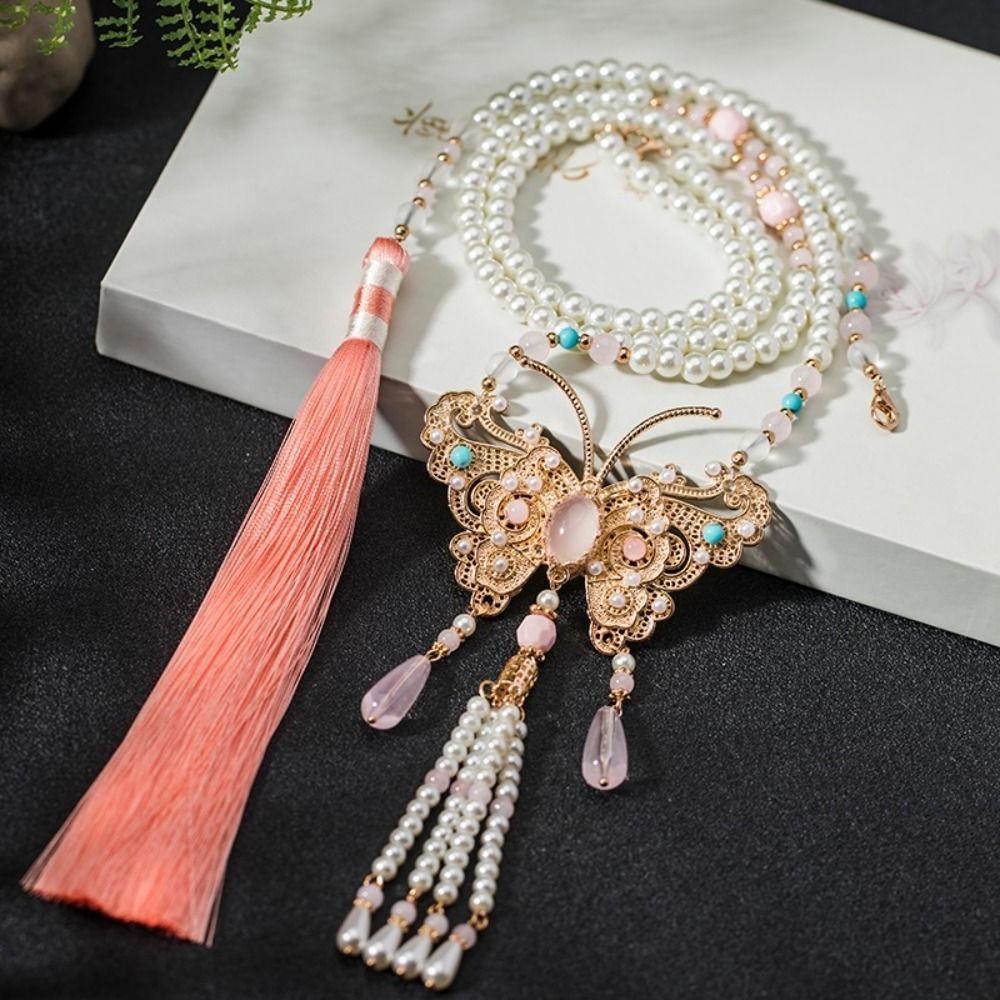 

Кисточка Цепочки из бусин Винтажное ожерелье Ожерелье с бахромой в китайском стиле Для мужчин и женщин Style 2