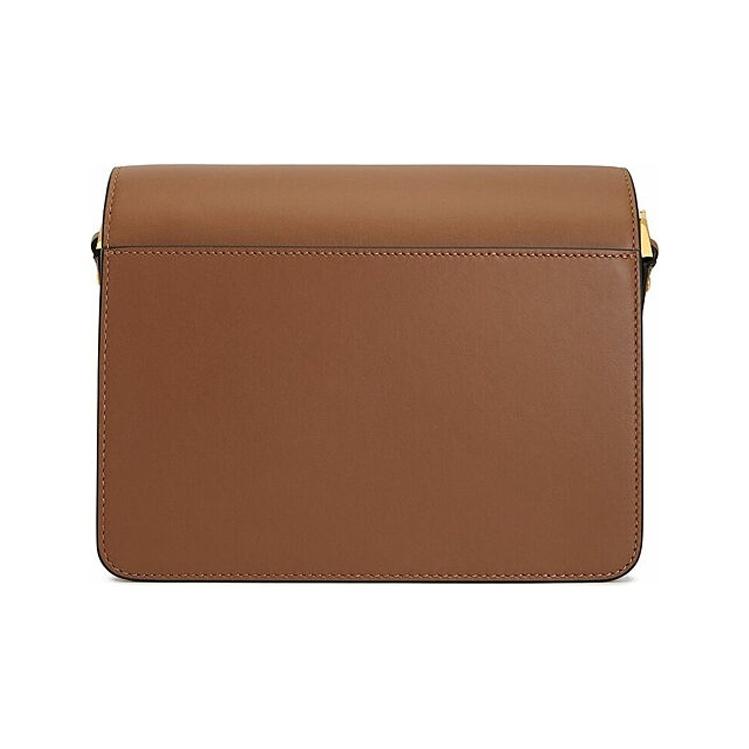 Marni Flap Solid Color Calfskin Shoulder Crossbody Bag Women Bags Brown SBMPN09NO1LV589-ZM30N
