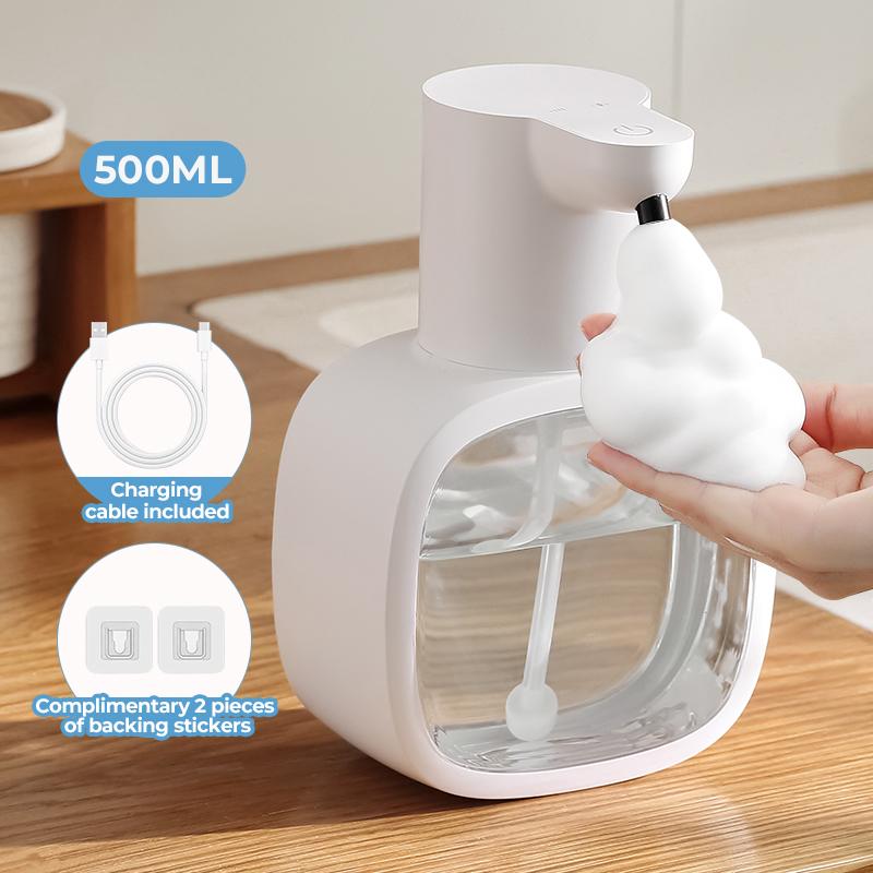 New Wall Mounted Automatic Soap Dispenser Foam Smart Hand Washing Machine 500ml Liquid Rechargeable Bathroom Induction Sensor