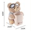 Cute Bear Car Tissue Boxes and Bin 2 in 1, Creative Storage Rack, Armrest Storage Cute Car Accessories Tissue Holder