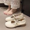 With skirt, evening shoes, shallow mouth Lolita small leather shoes, women's 2025 new spring and summer French low-heeled Mary Jane single shoes