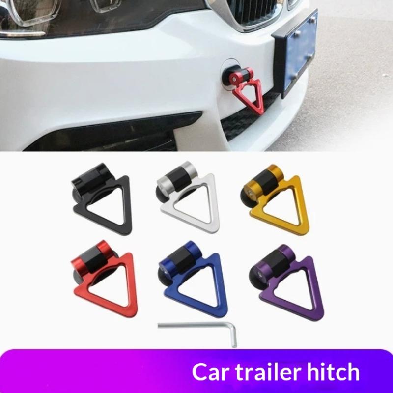 ABS Car Styling Trailer Hooks Simulation Racing Ring Bumper Sticker Decoration Tow Hook Sticker Universal Vehicle Towing Hook