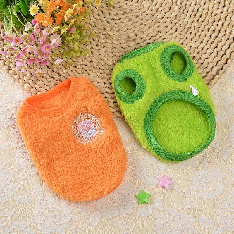 Fleece Pet Vest Small Puppy Cats Clothing Warm Lightweight Wear Cartoon Dog Clothes Chest Size Adjustable Comfort Fit