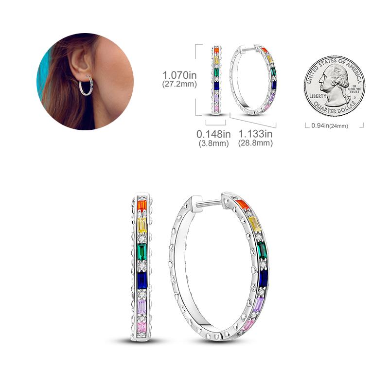 HOT SALE 2025 Sparkling Zircon Star Moon Sun Hoop Earrings 925 Silver Circle Round Earrings for Women Wedding Engagement Jewelry
