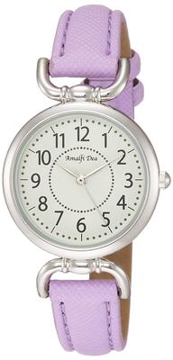 Arias Amalfidia Analog Leather White Purple Watch, Waterproof, Strap, Dial, WW20022A-129, Women's,